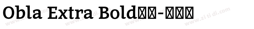 Obla Extra Bold字体字体转换